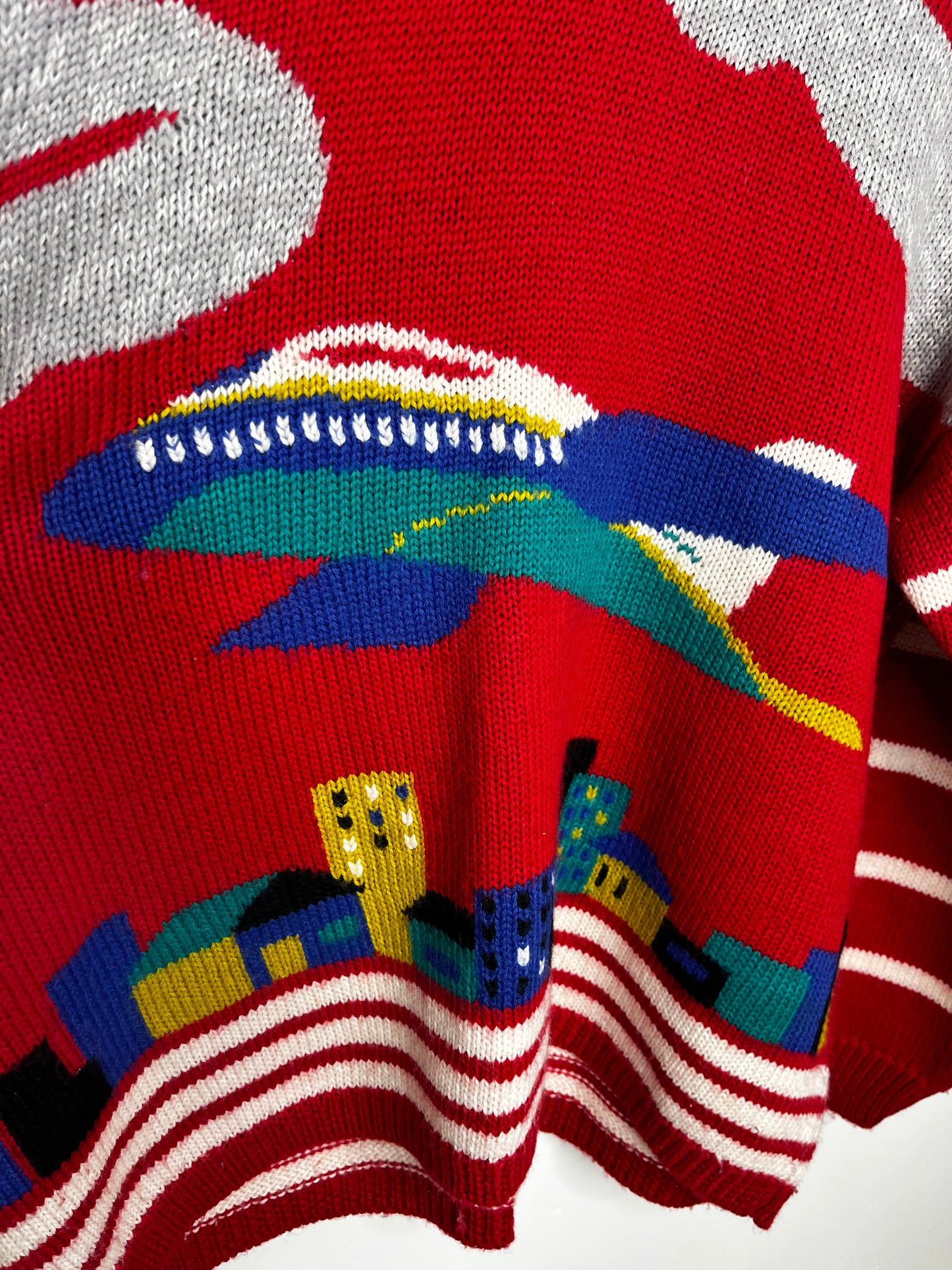 True Vintage Red Airplane Picture Jumper