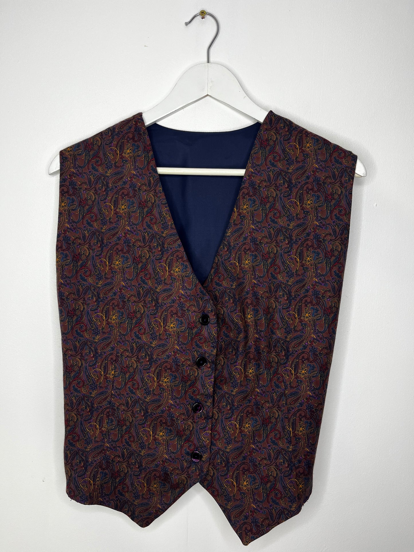 True Vintage Burgundy Paisley Waistcoat