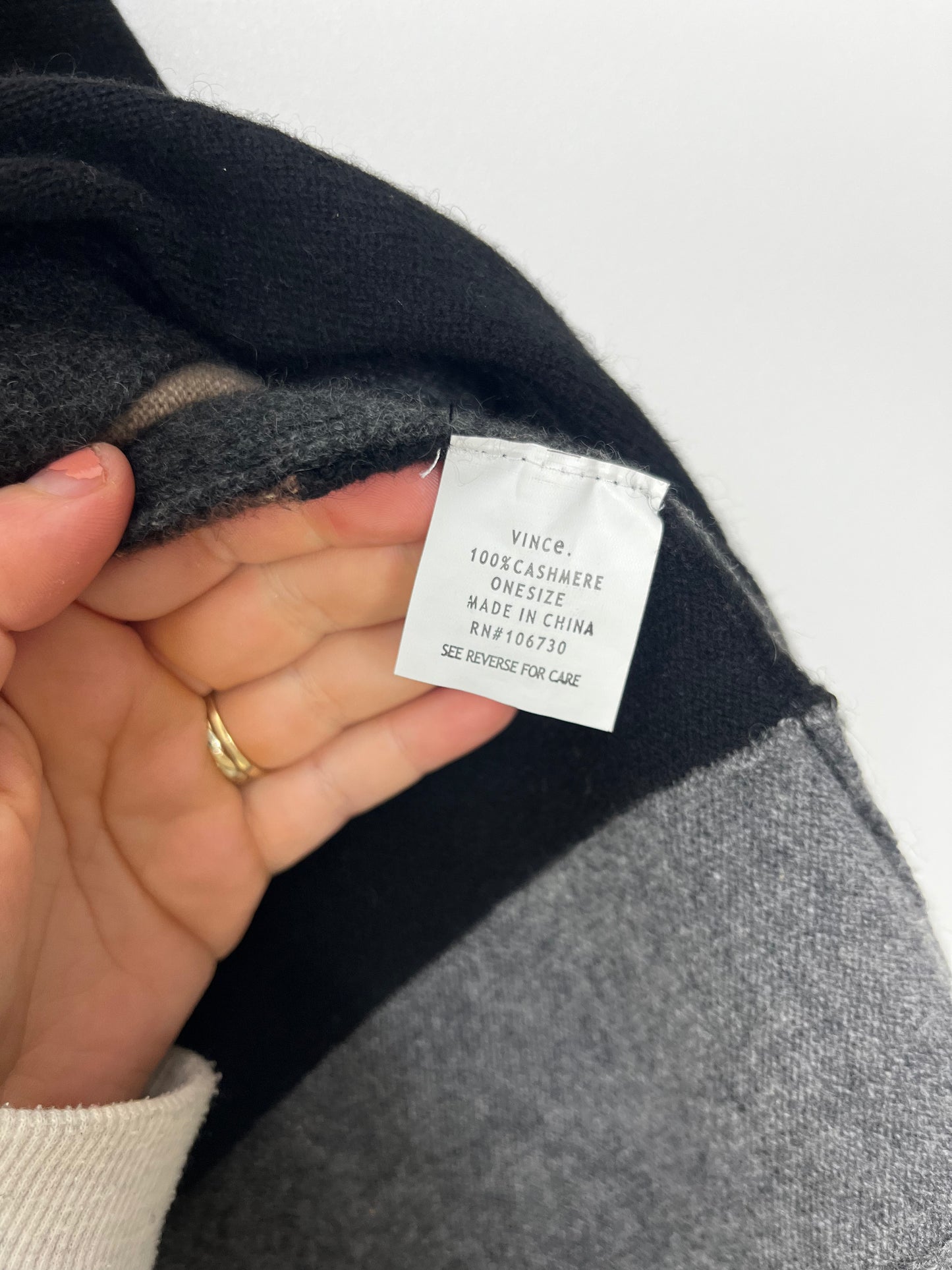 Stripe Vintage Cashmere Poncho