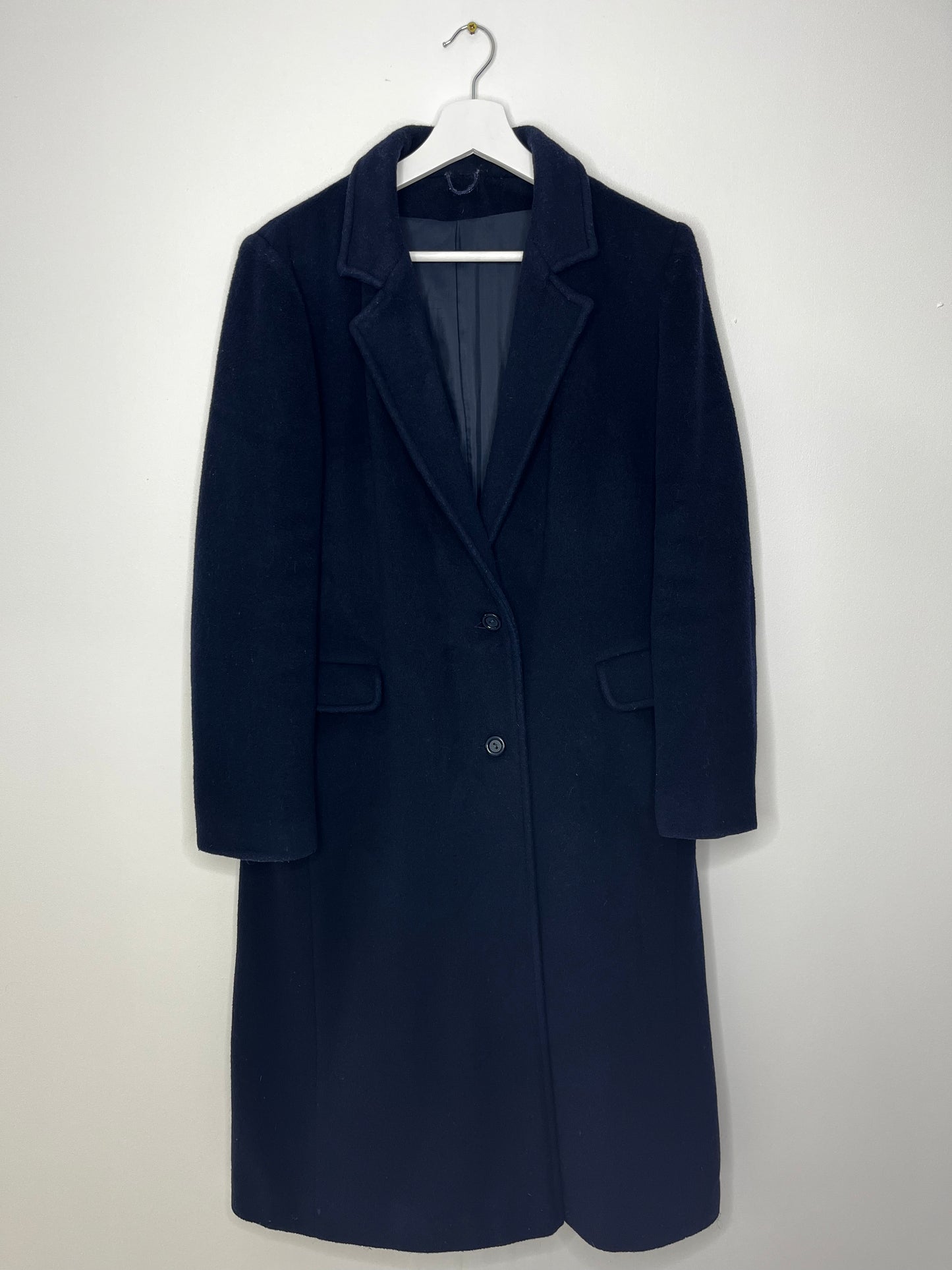 Long Navy Vintage Cashmere Coat