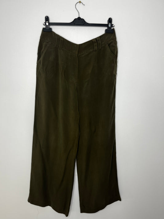 Mid Rise Khaki Vintage Trousers