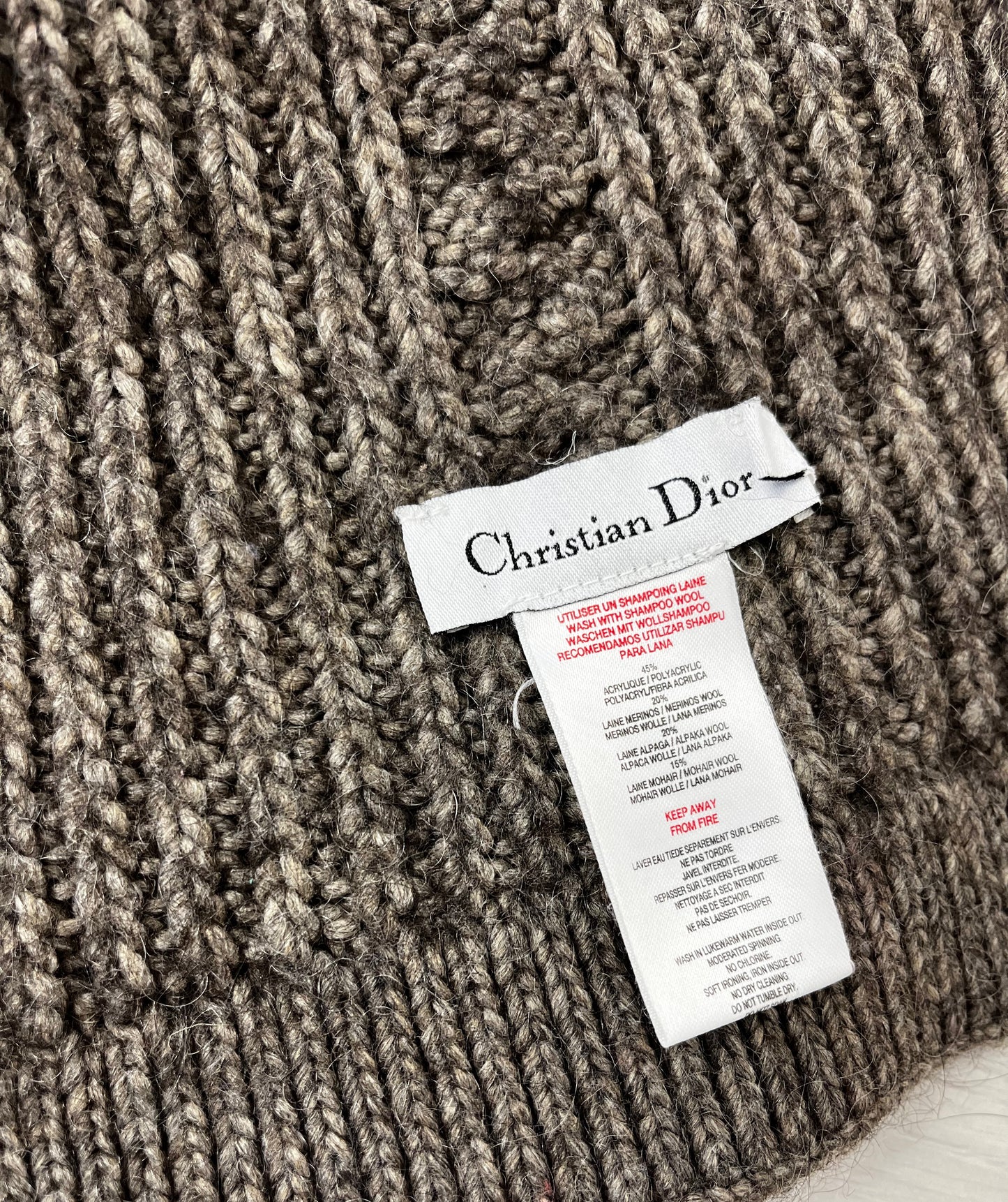 Christian Dior Grey Scarf