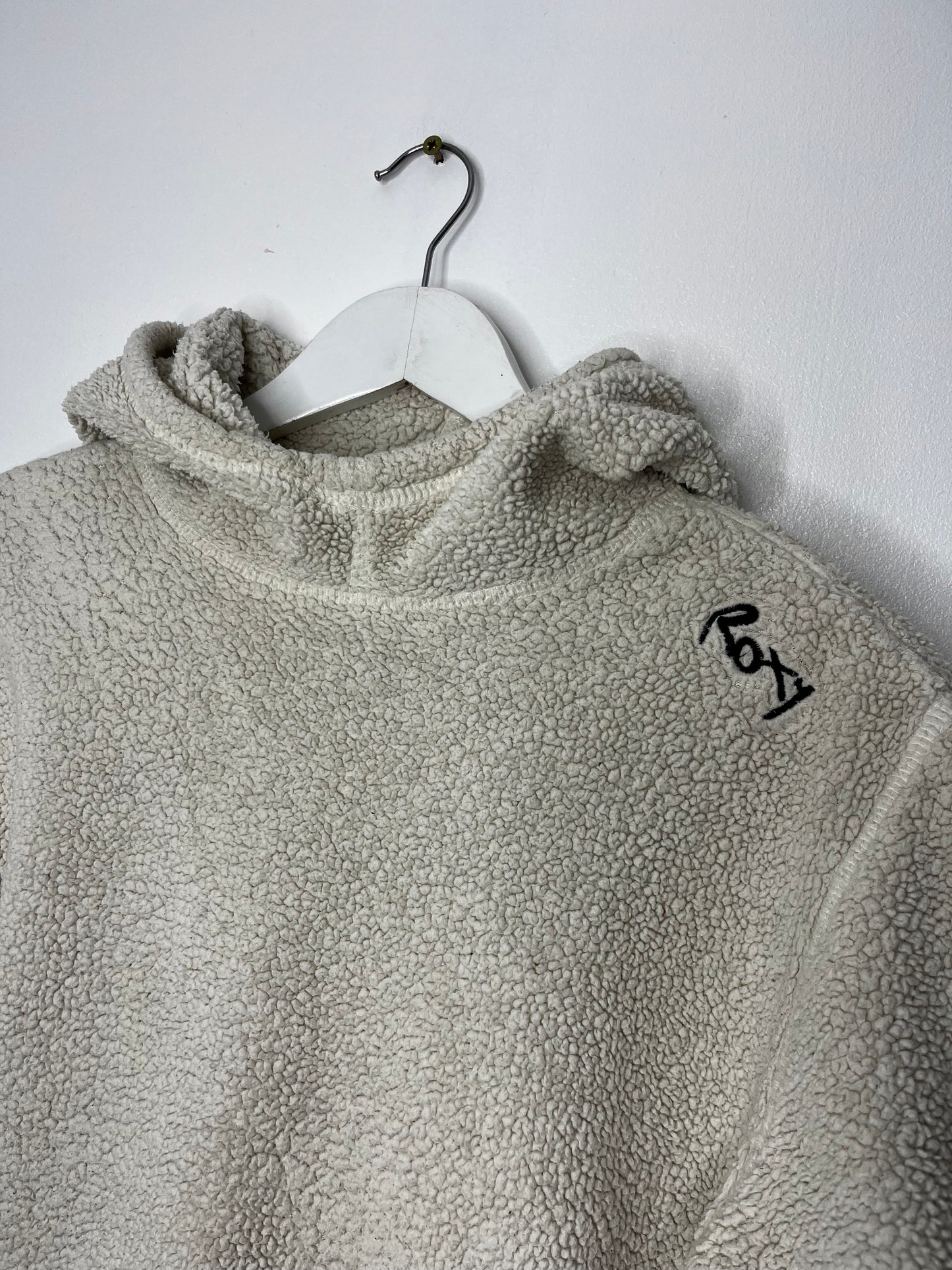 Cream Roxy Hooded Teddy Jumper