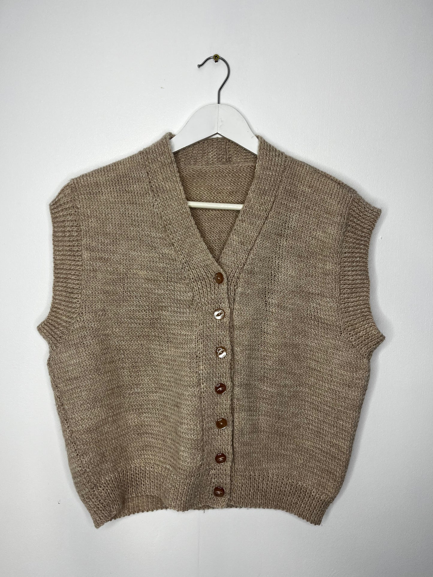Handmade Vintage Beige Vest