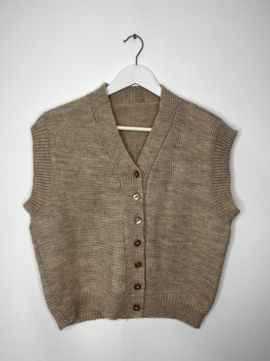 Handmade Vintage Beige Vest