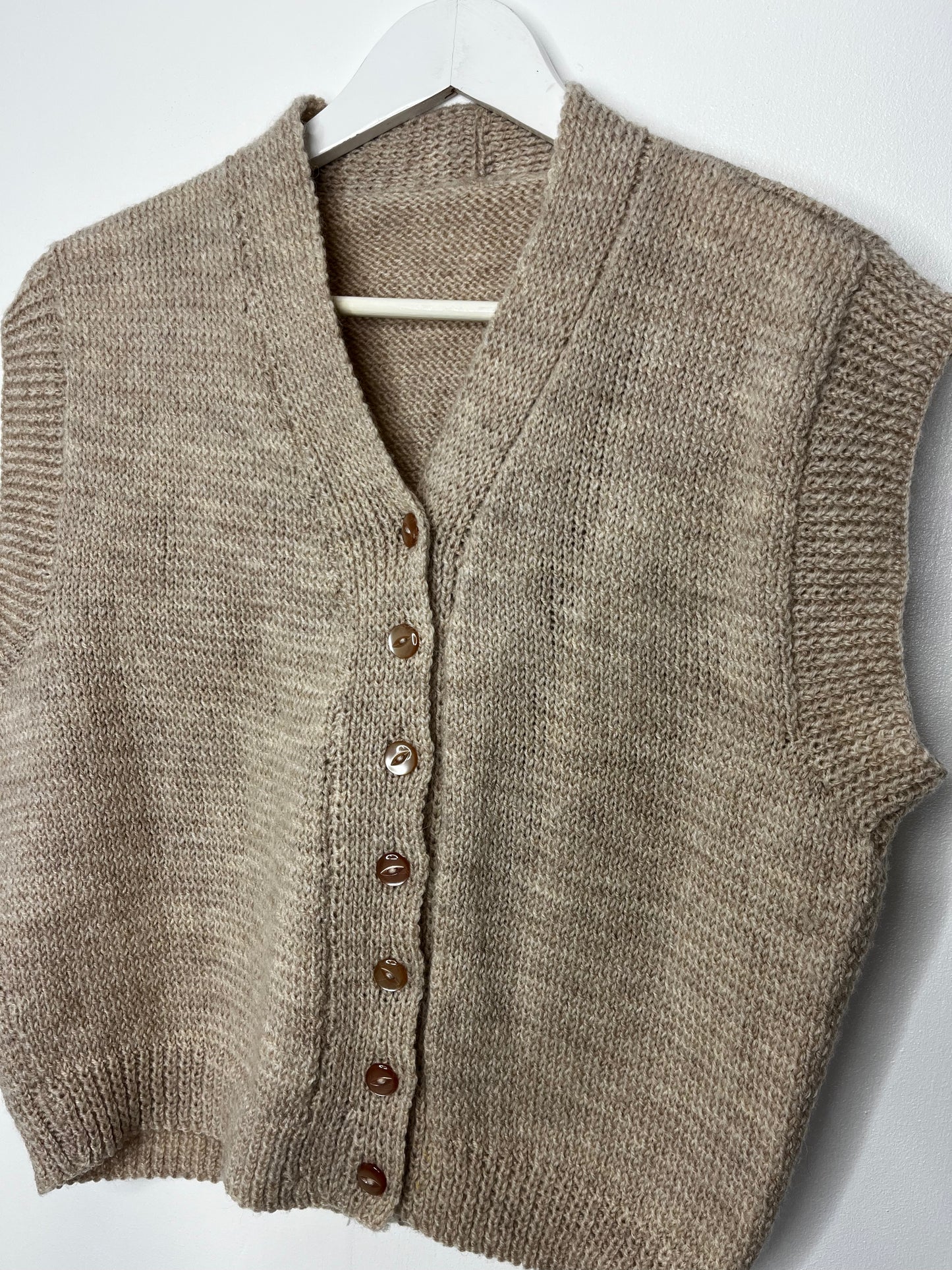 Handmade Vintage Beige Vest