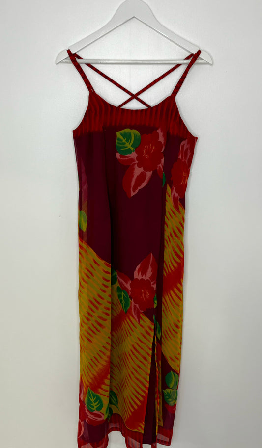 Cross Back Vintage Summer Dress