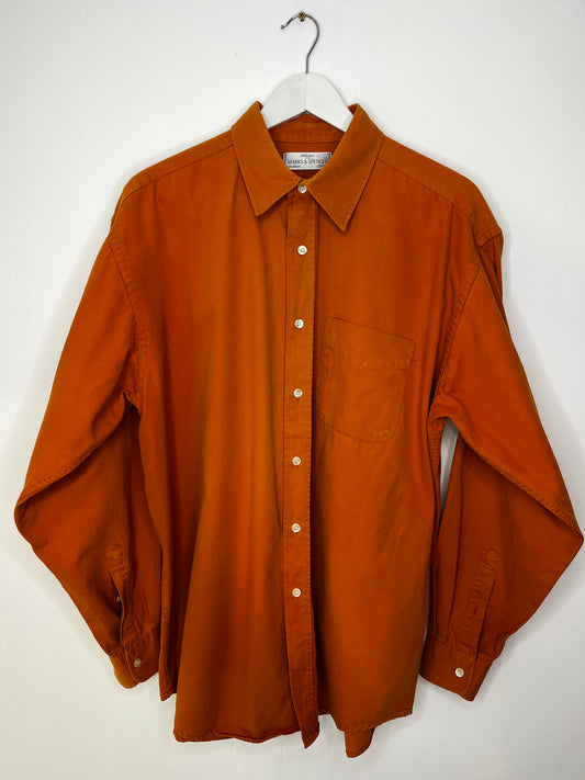 Pure Cotton Burnt Orange Vintage Shirt