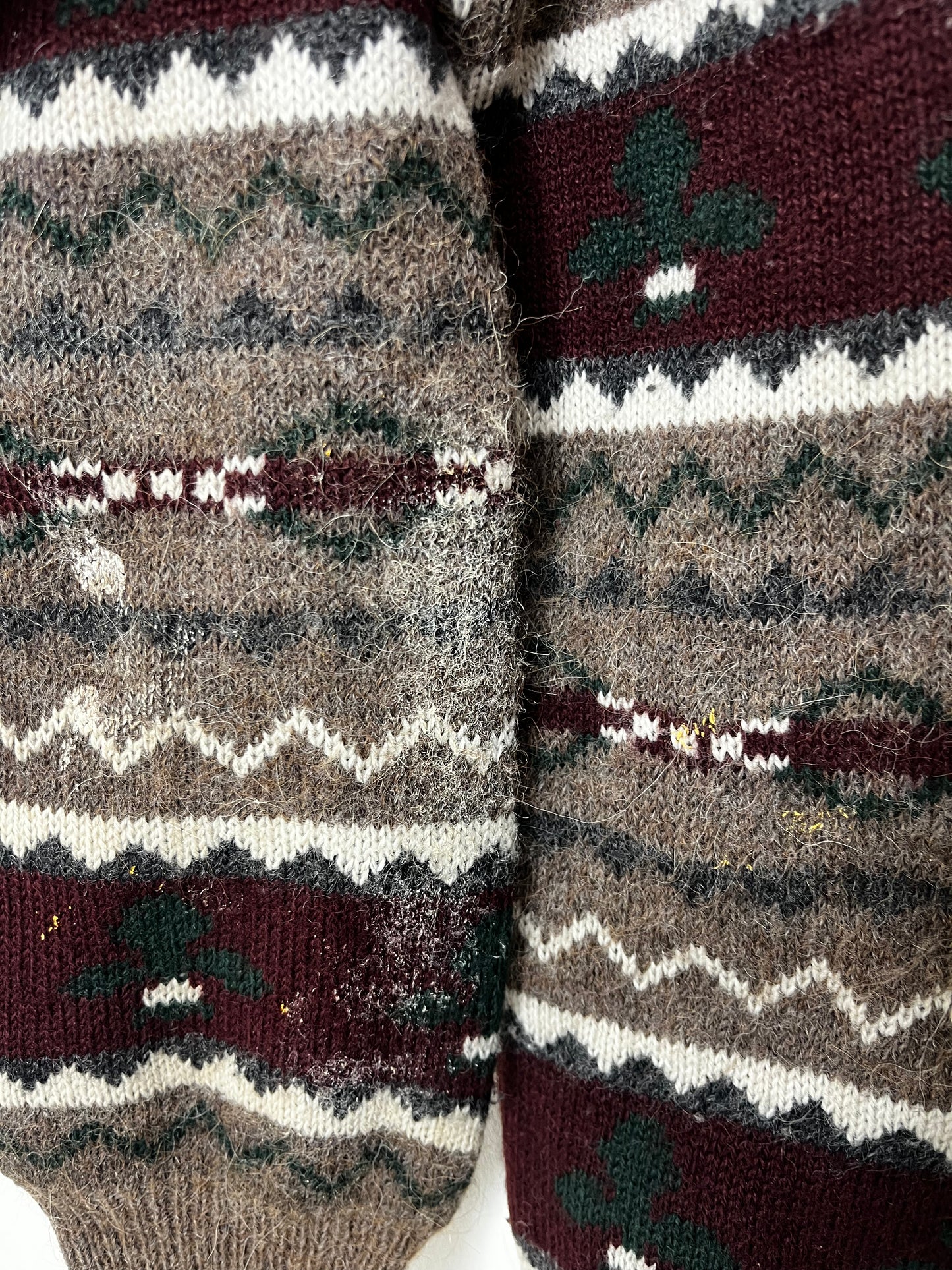 Brown Burgundy True Vintage Patterned Jumper