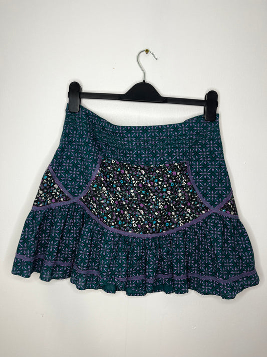Blue Purple Boho Vintage Skirt
