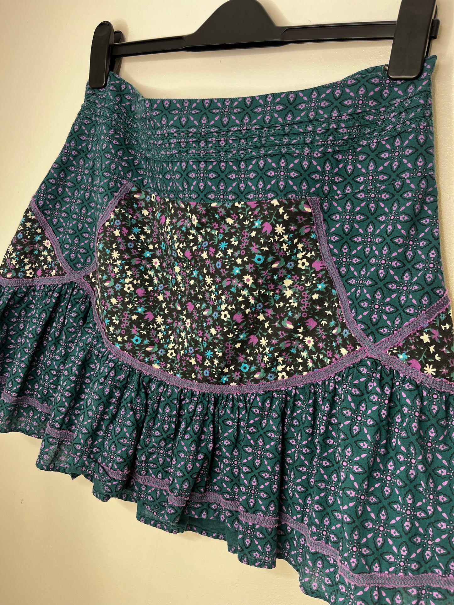 Blue Purple Boho Vintage Skirt