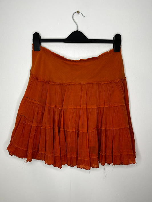 Orange Boho Vintage Skirt