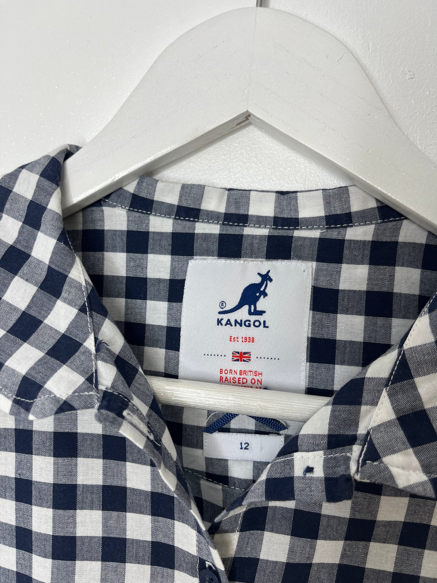 Sleeveless Checked Kangol Vintage Blouse