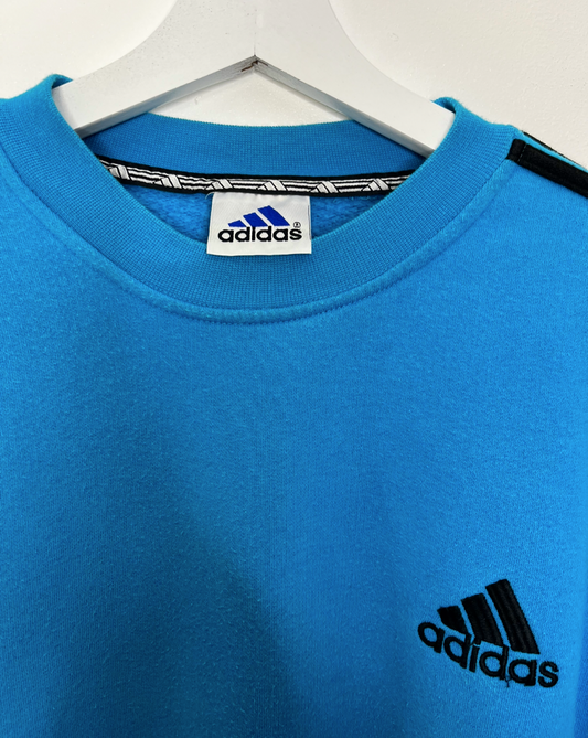 Blue Vintage Adidas Crew Neck Jumper