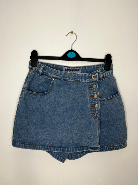 True Vintage Denim Skirt Skort
