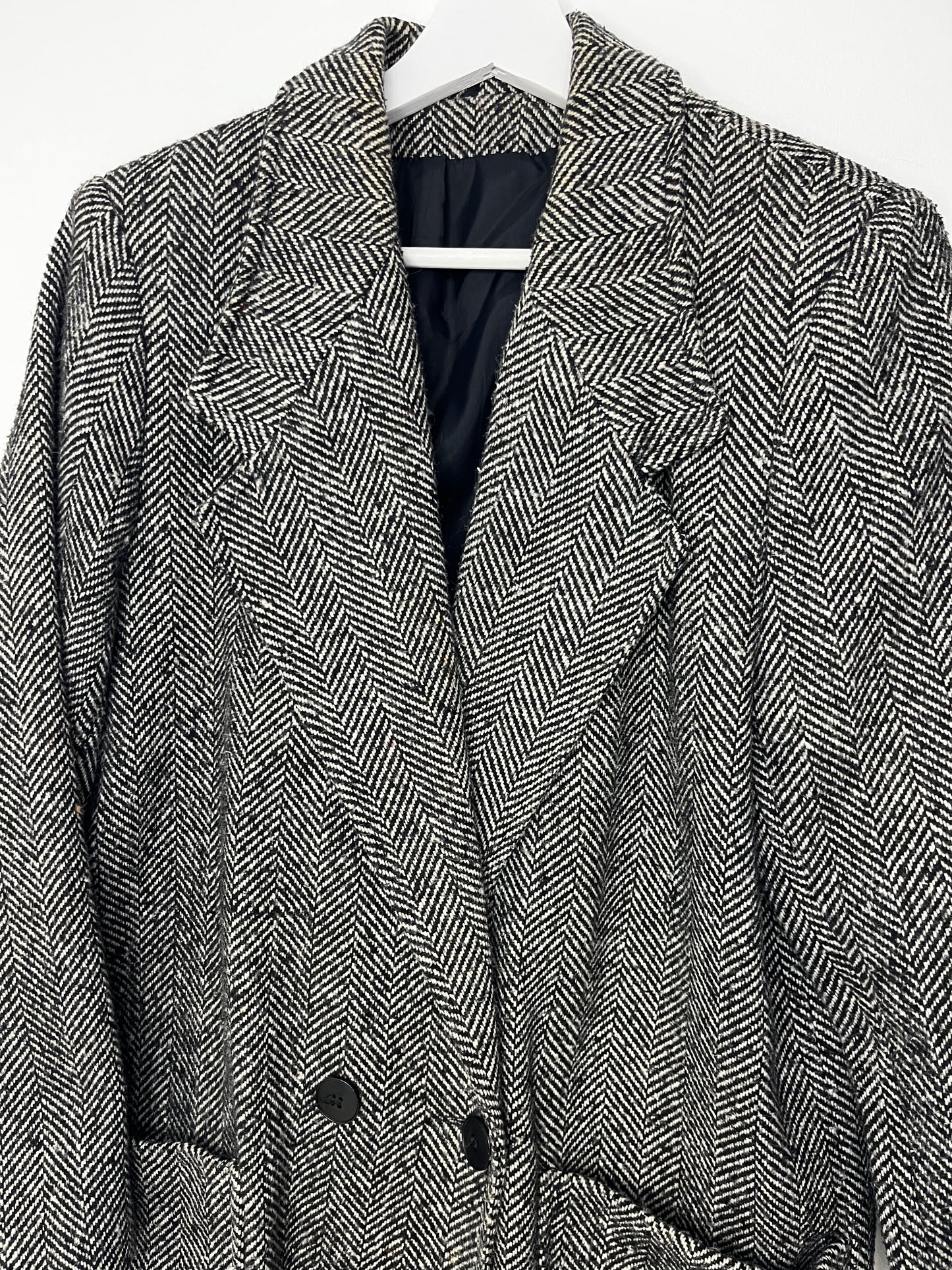 Monochrome Double Breasted Coat