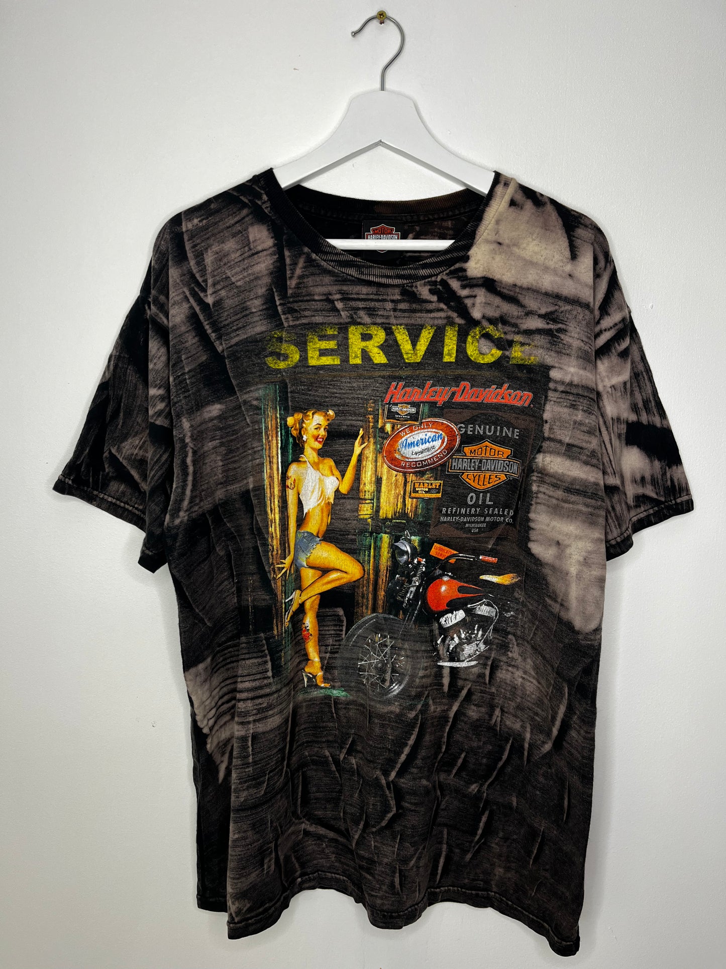 True Vintage Grey Brown Harley Davidson T-Shirt