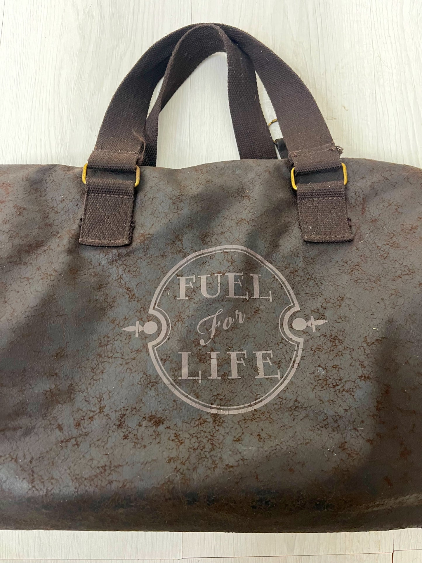 Brown Vintage Fuel For Life Diesel Bag