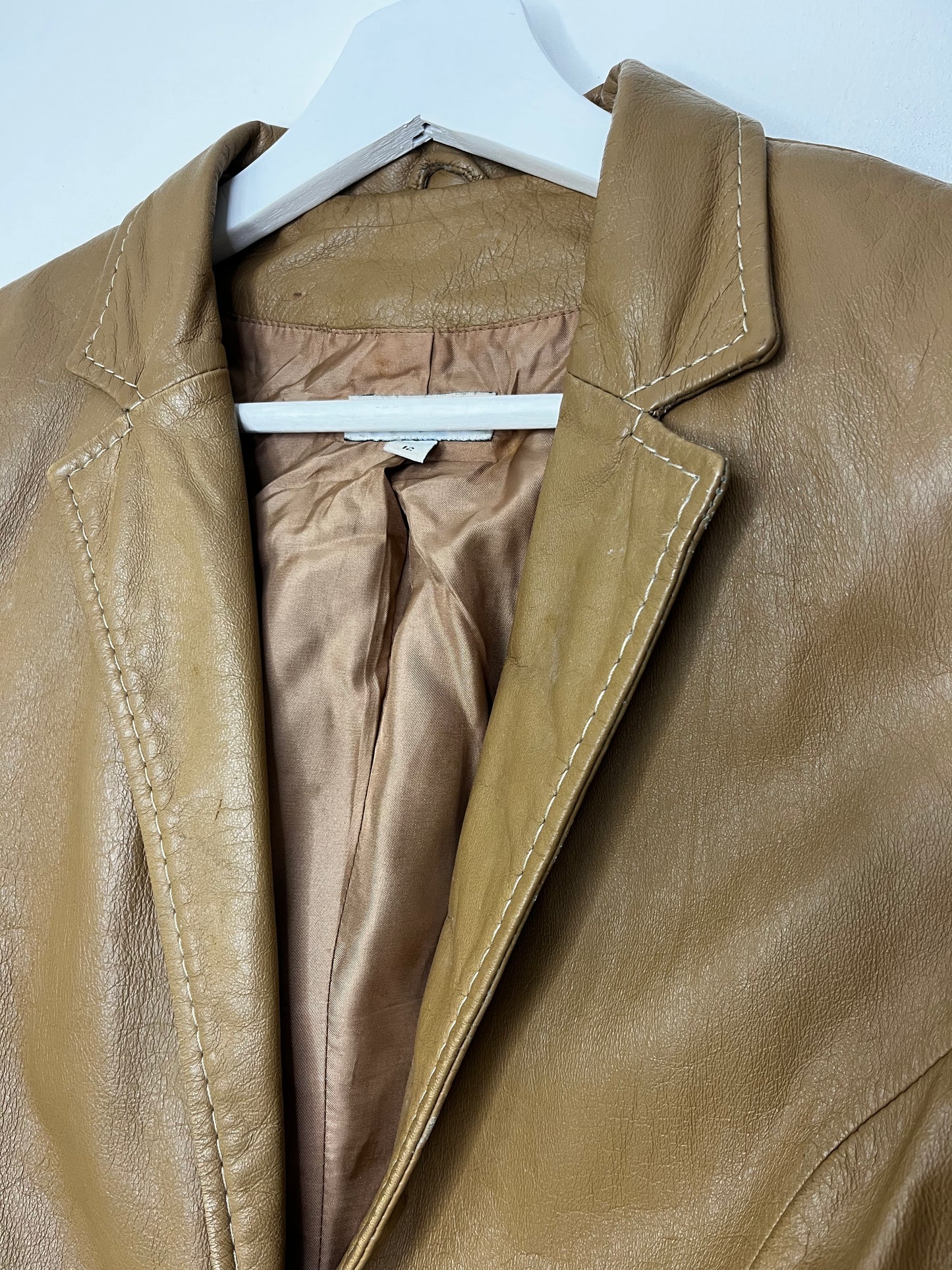 Camel Vintage Leather Jacket