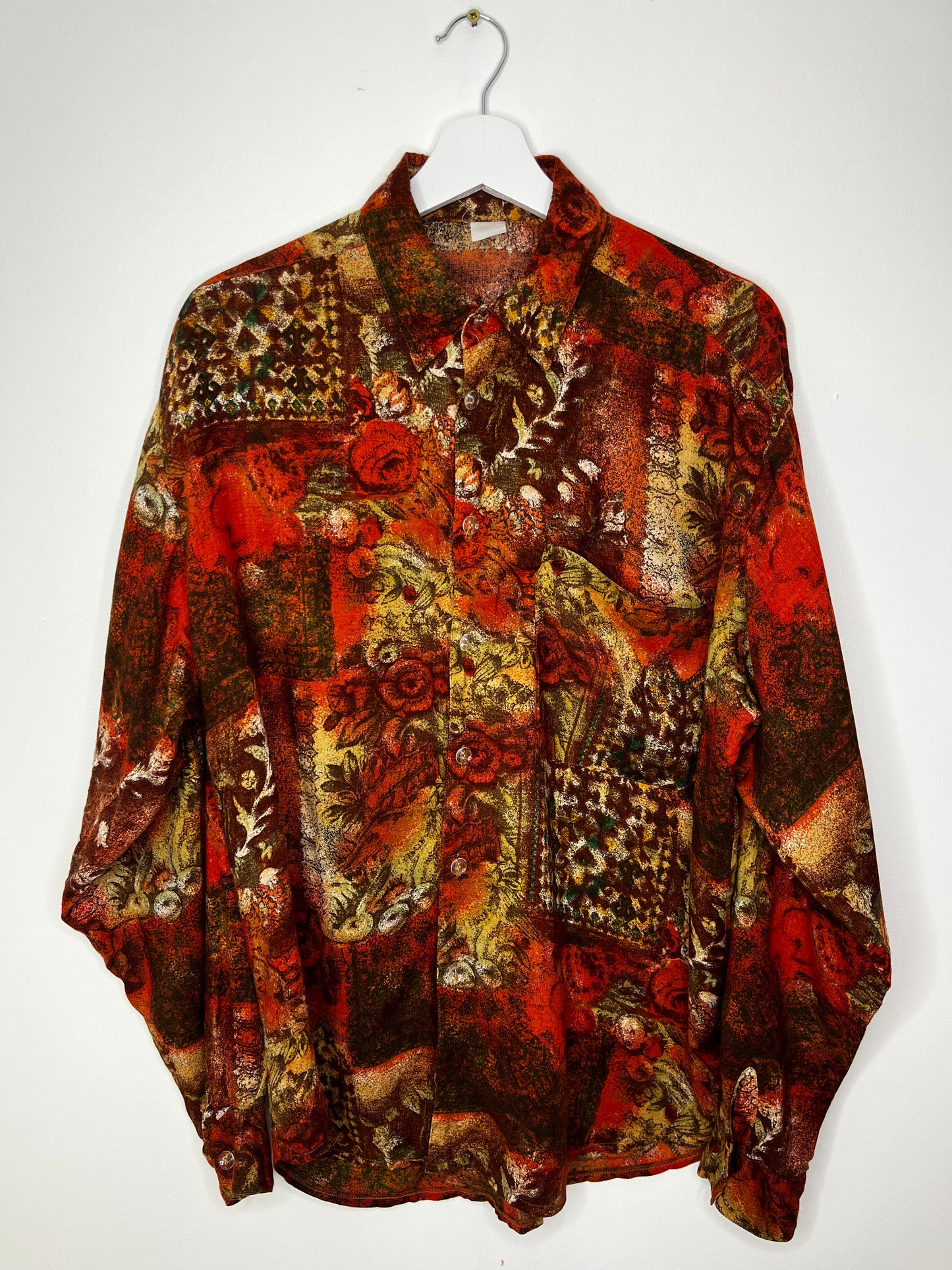 Long Sleeve Orange Tone Vintage Shirt