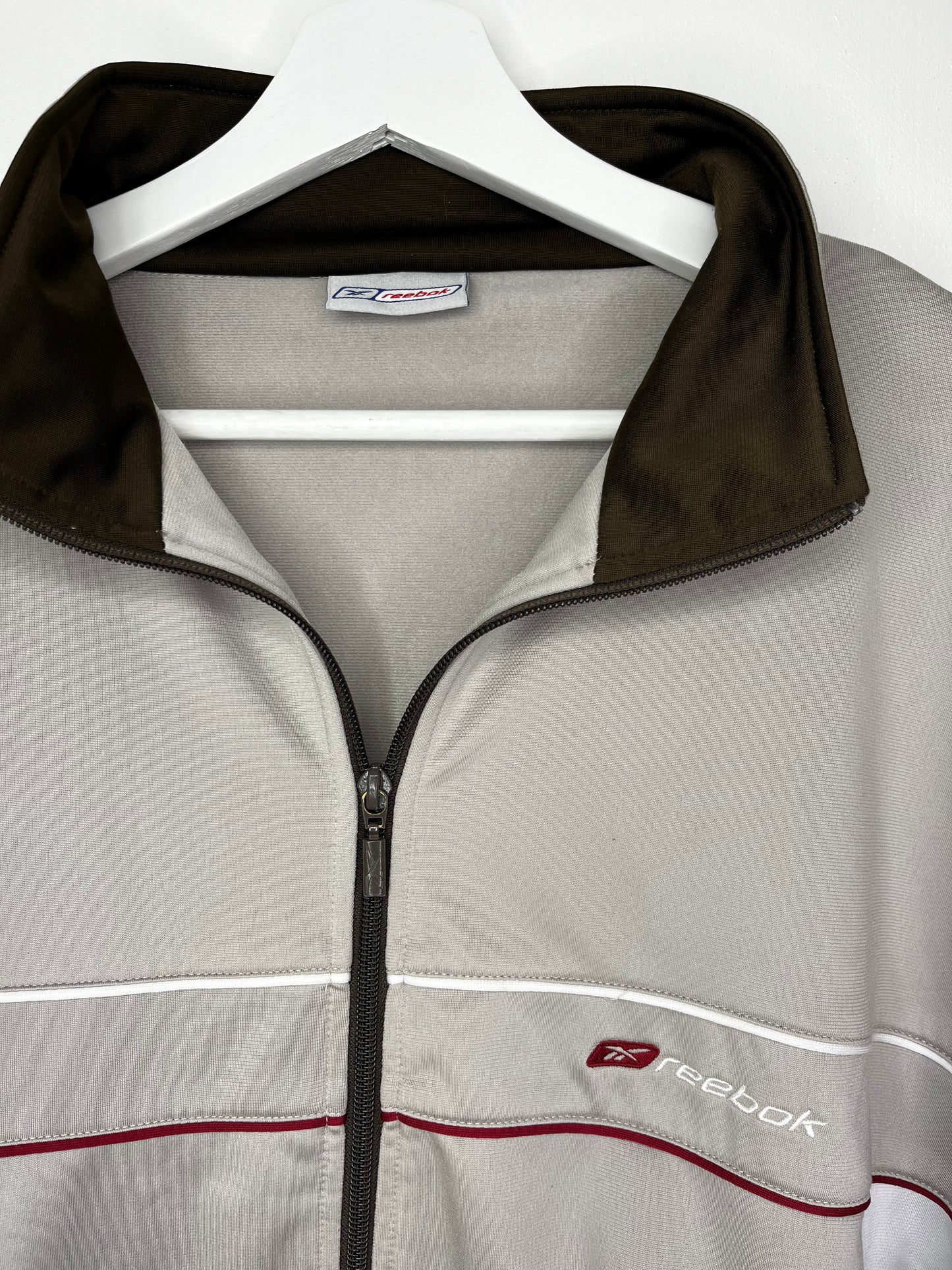 True Vintage Grey & Khaki Reebok Track Jacket