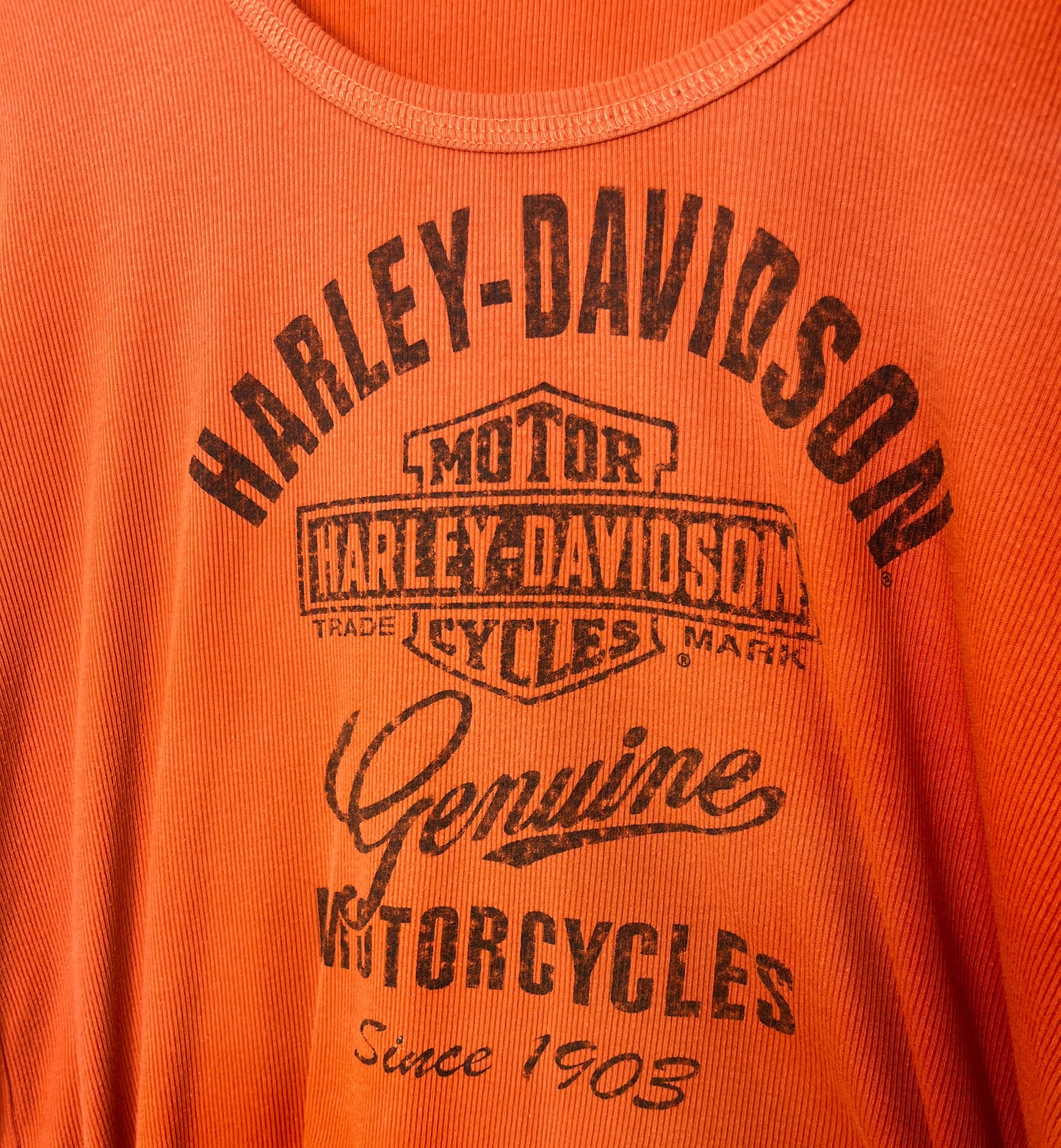 Burnt Orange Harley Davidson Top