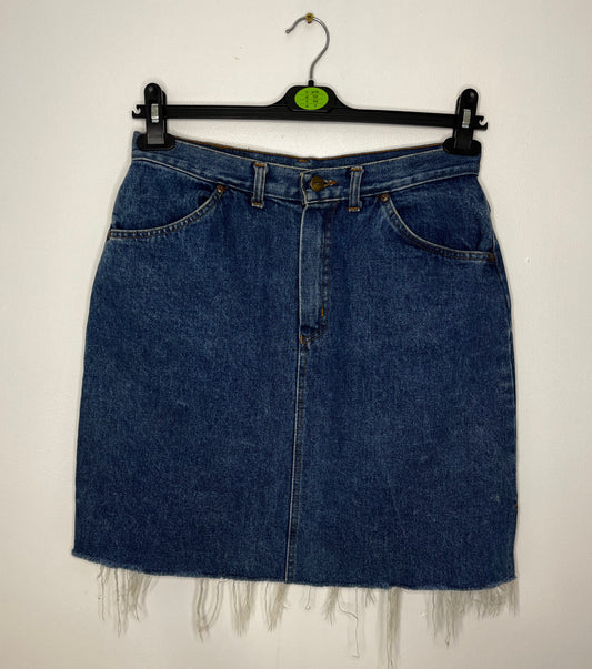 Highwaisted Dark Denim Skirt