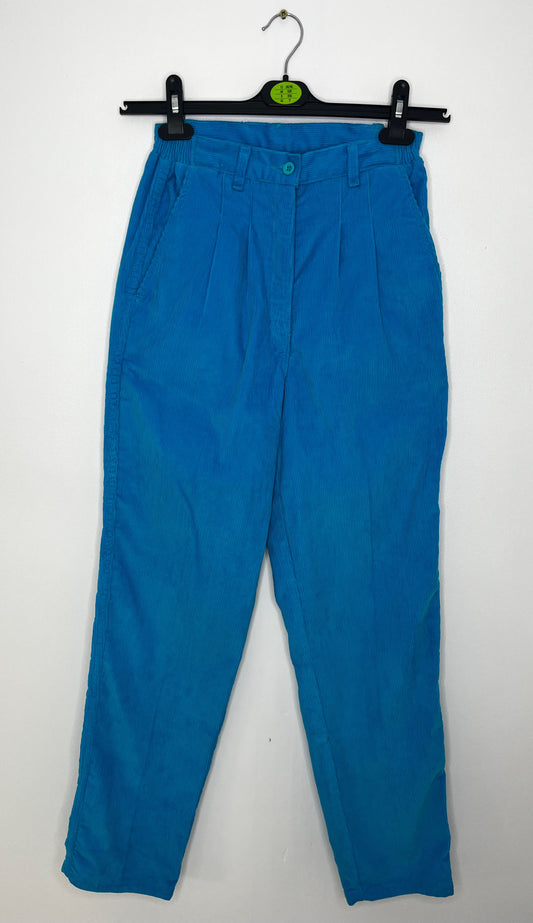 Highwaisted Turquoise Cord Trousers