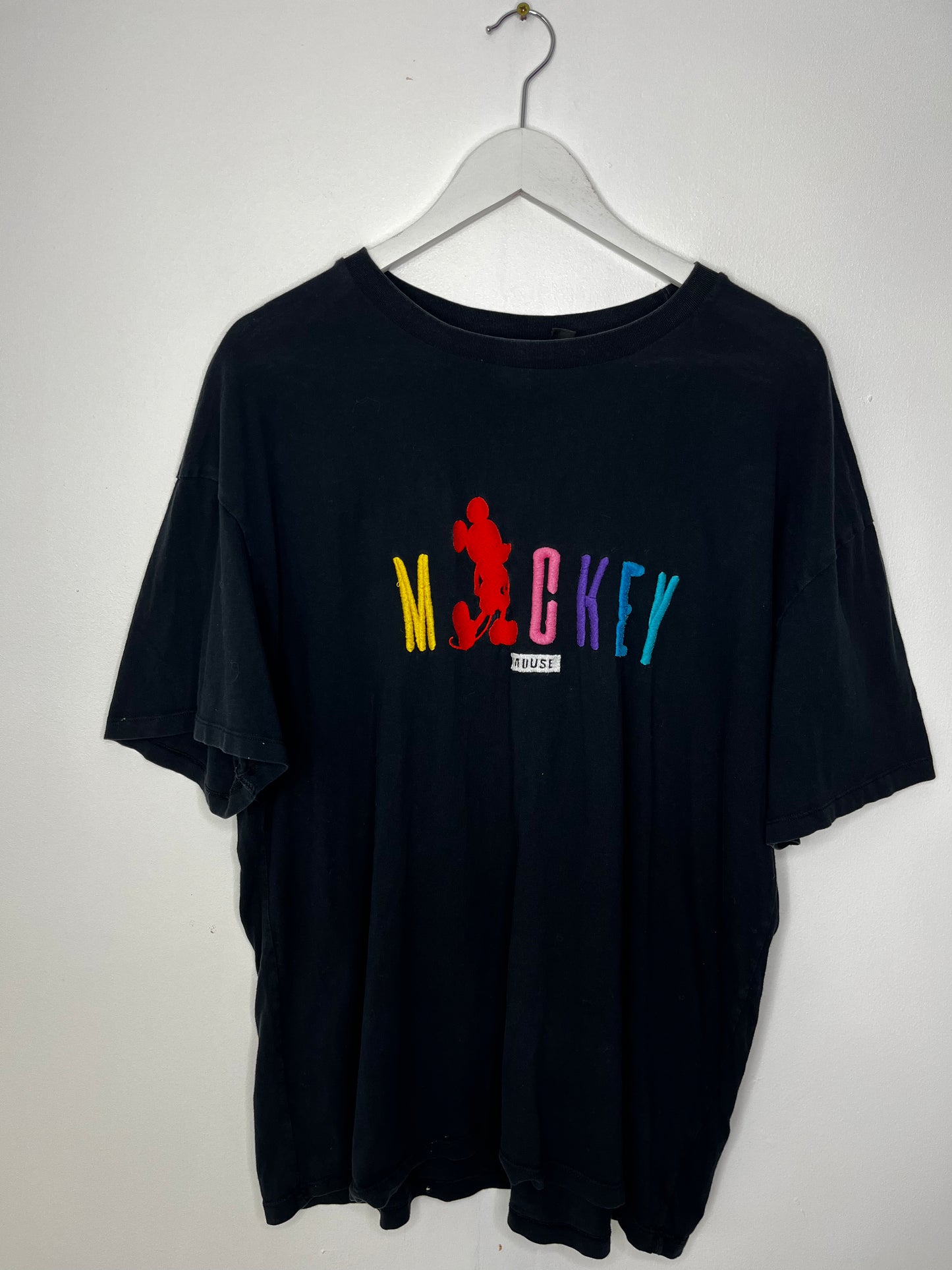 Colourful Vintage Embroidered Mickey Disney T-Shirt