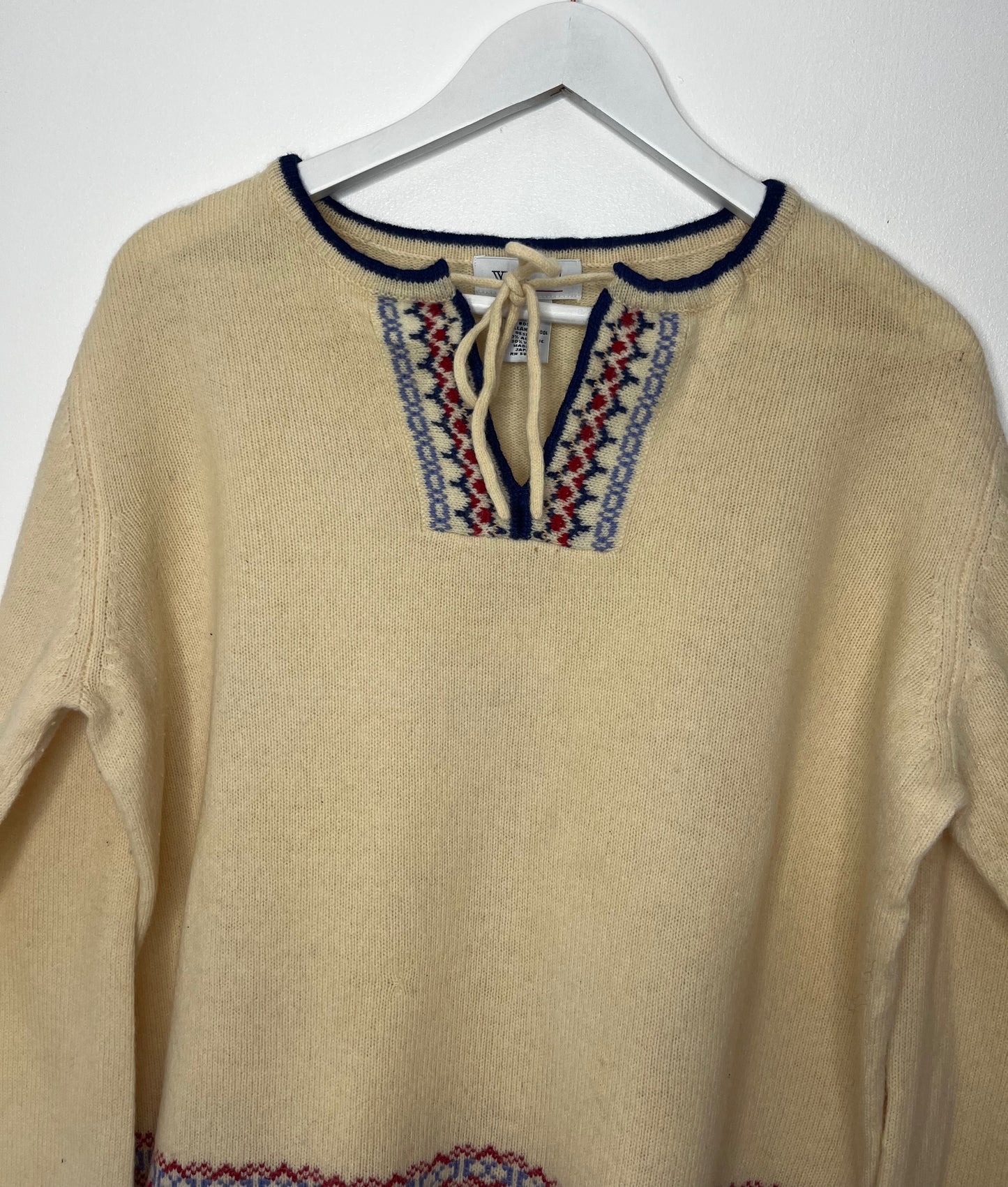 Tie Neck Wool Jumper
