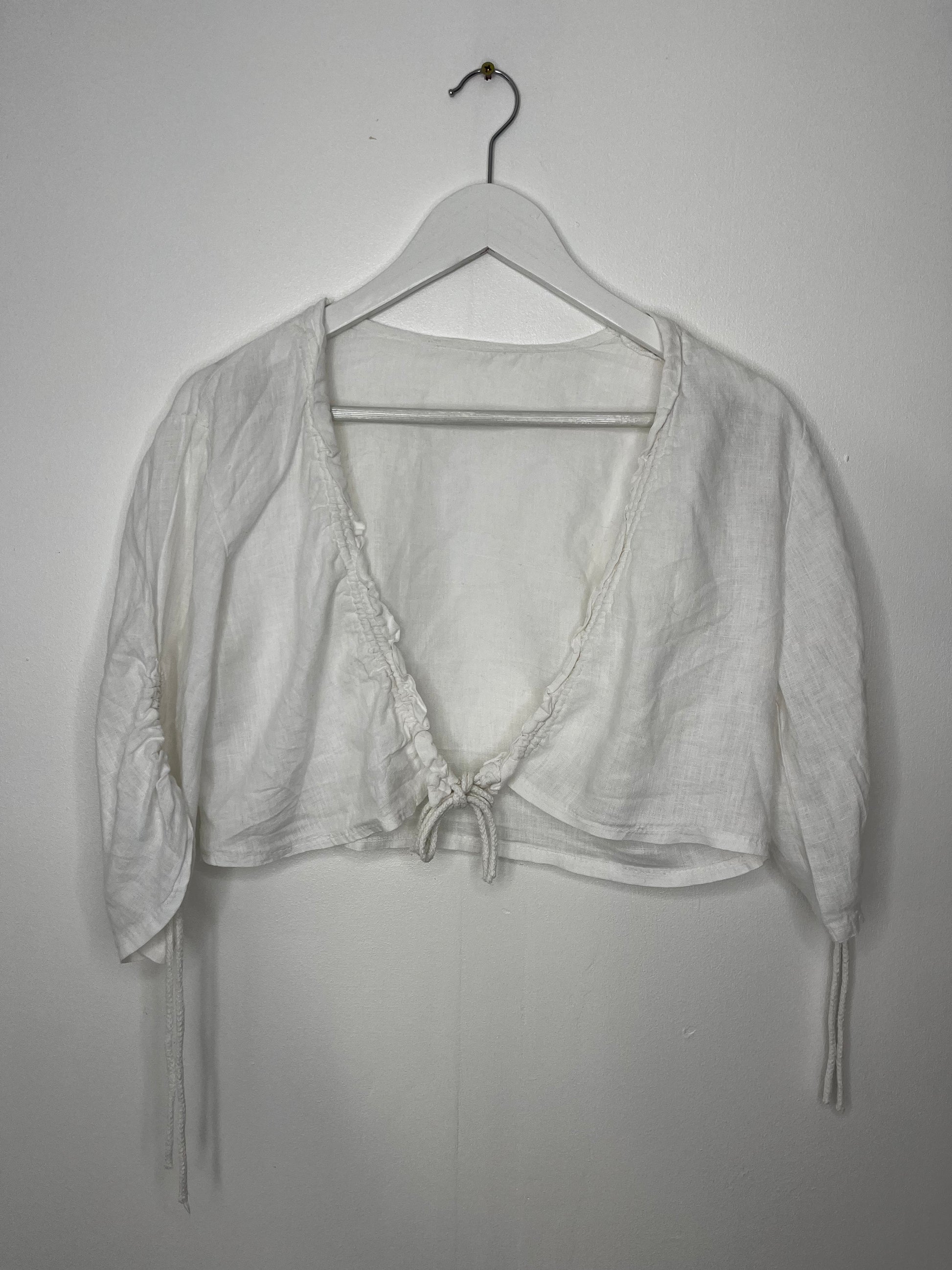 Vintage Linen Tie Top
