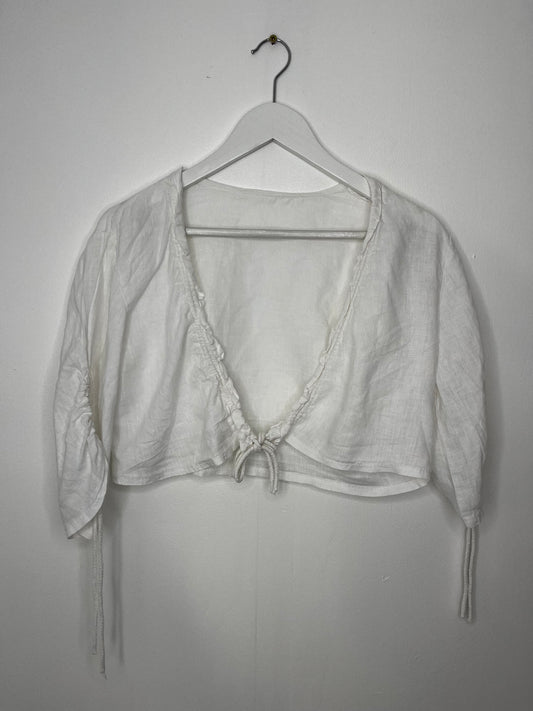 Vintage Linen Tie Top