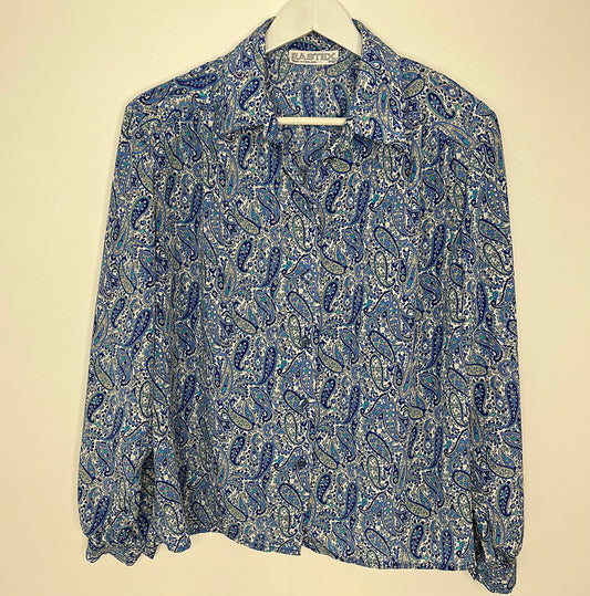 Long Sleeve Paisley Blouse