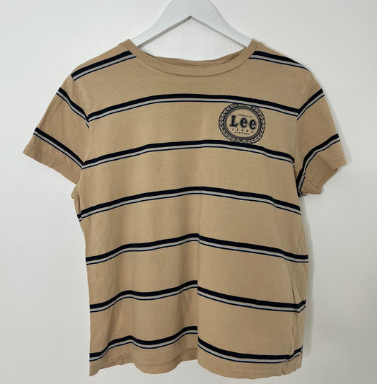 Cream Stripe LEE Tee