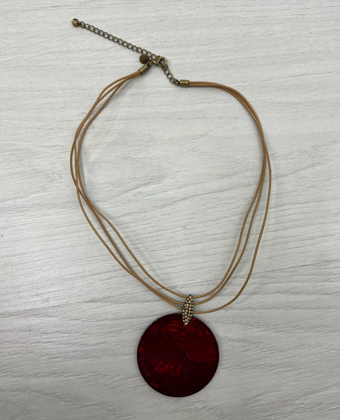 Large Red Pendant Necklace