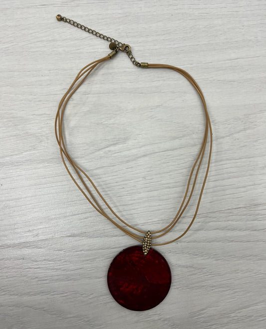 Large Red Pendant Necklace