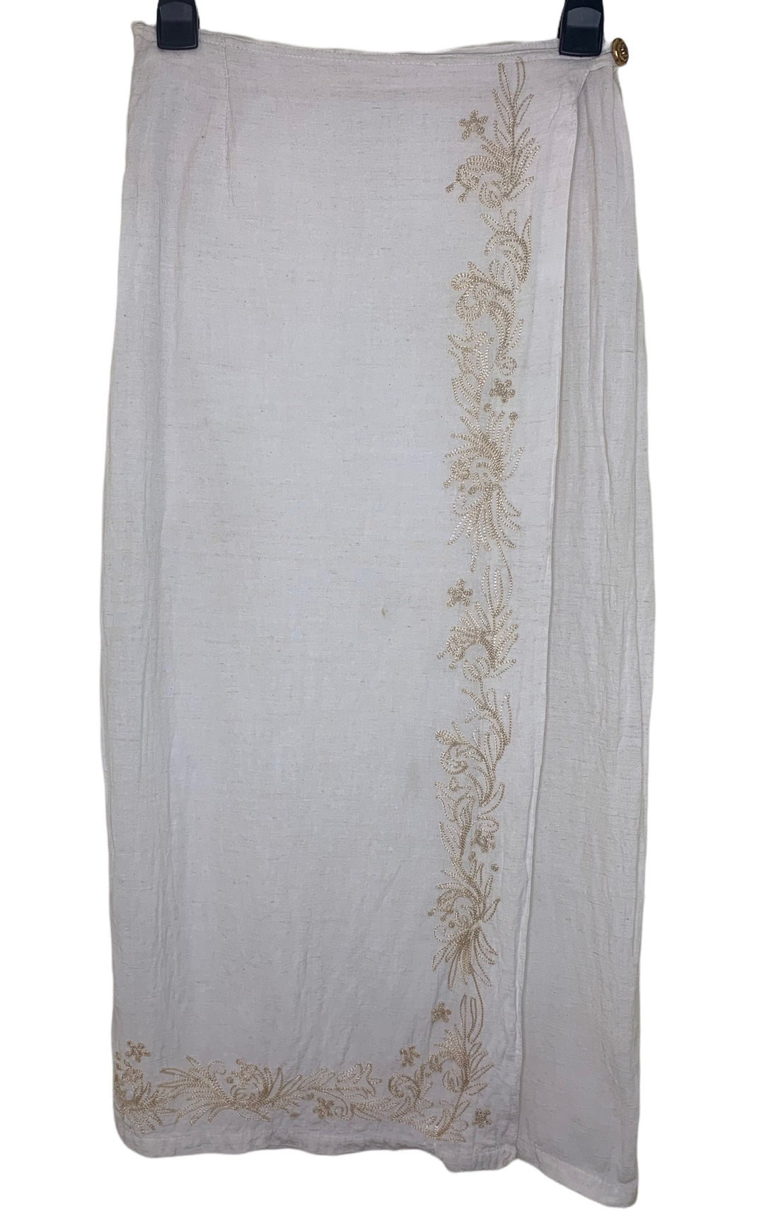 Highwaisted Ivory Wrap Holiday Skirt