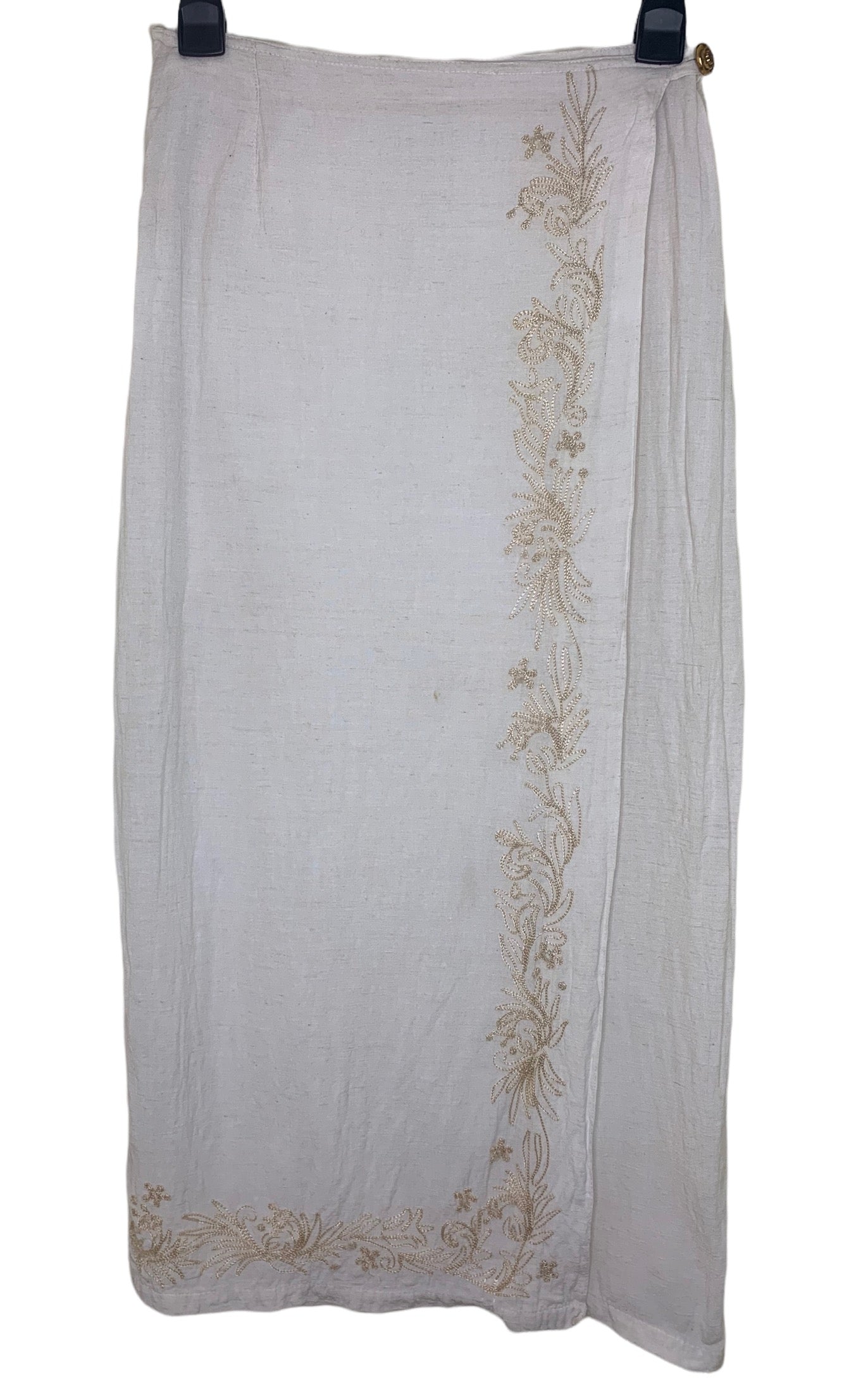 Highwaisted Ivory Wrap Holiday Skirt