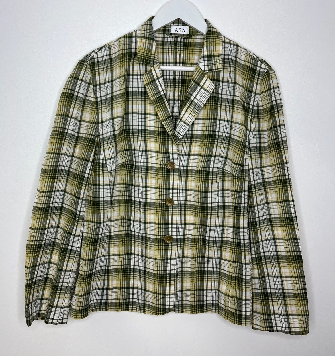 Green Checked Light Blazer