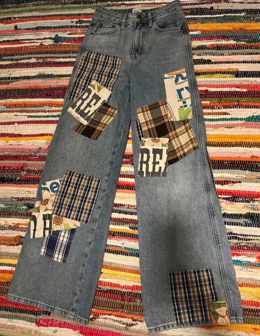 Highwaisted Patchwork Jeans