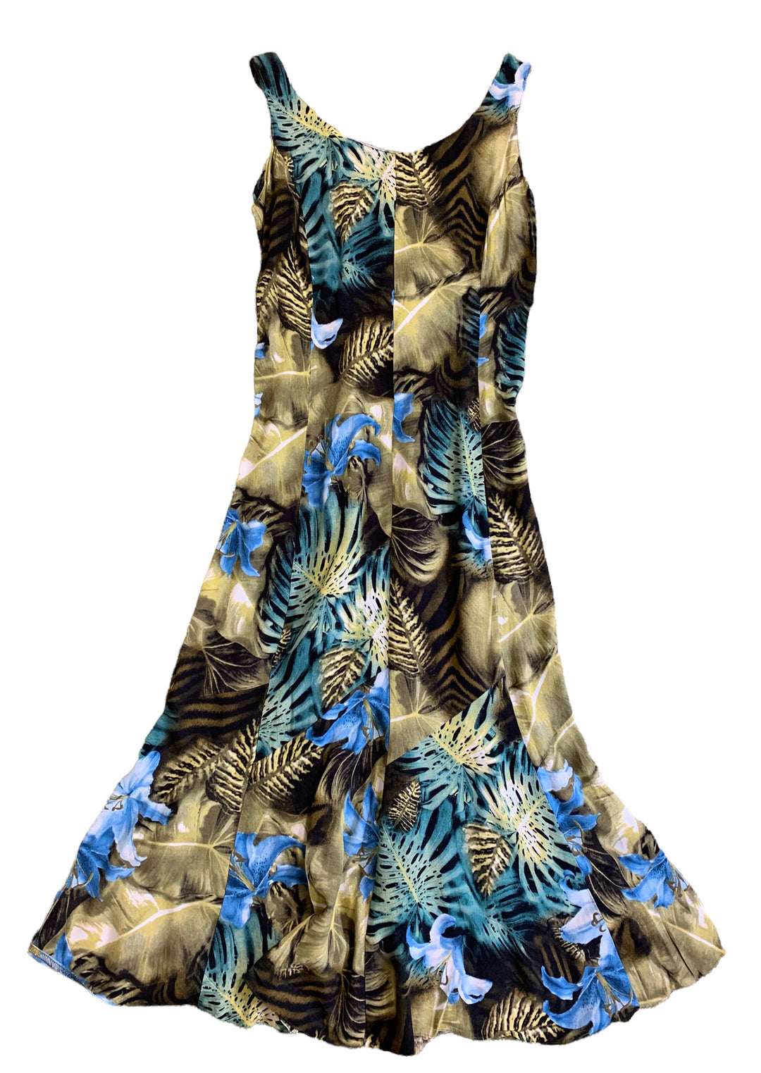 Tie Back Tropical Sleeveless Dress
