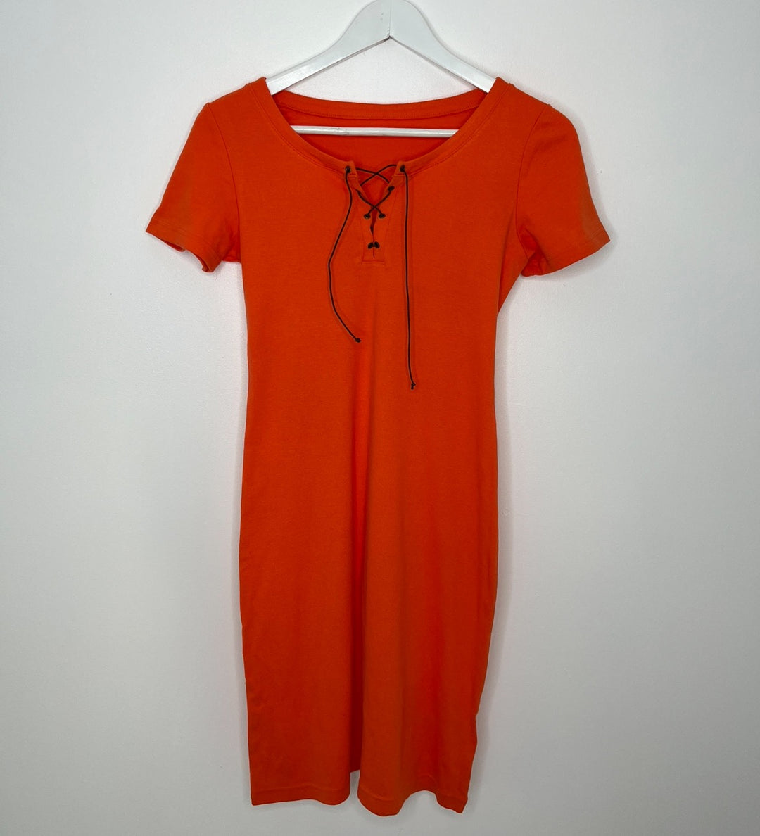 Tie Front Orange Dress