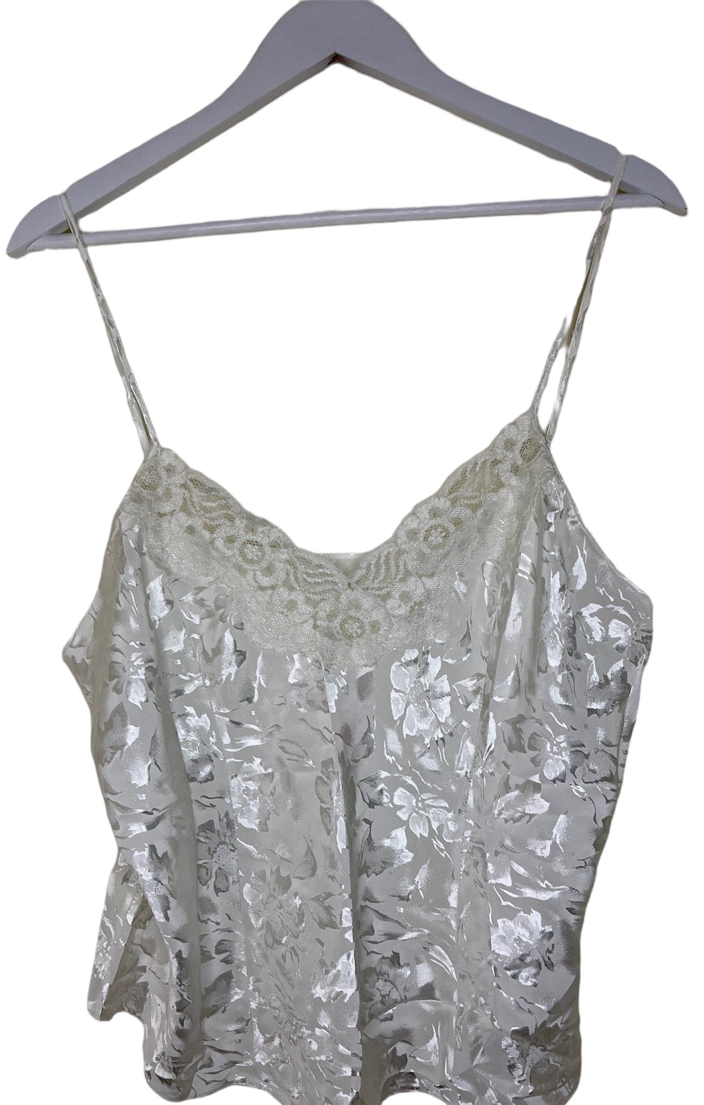 Lace Trim Satin Cami Top