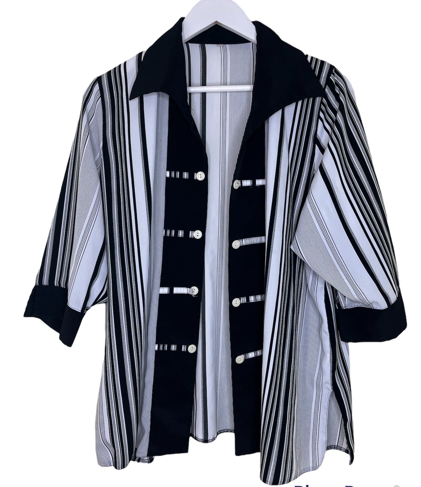 Monochrome Non Button Shirt